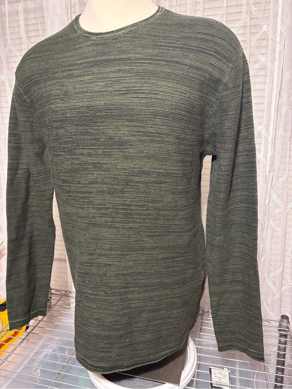 NWT PX Clothing Devin textured long sleeve knit shirt 25 p2p 32L